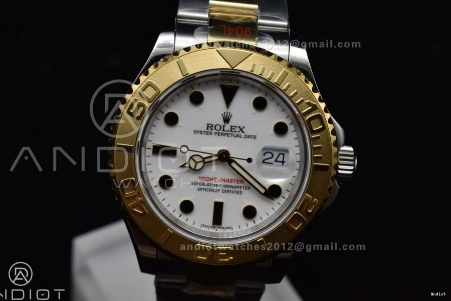 YG 116623 Edition Plated Bracelet on SS YG SA3135 GMF White Best Dial Yacht-Master 1108